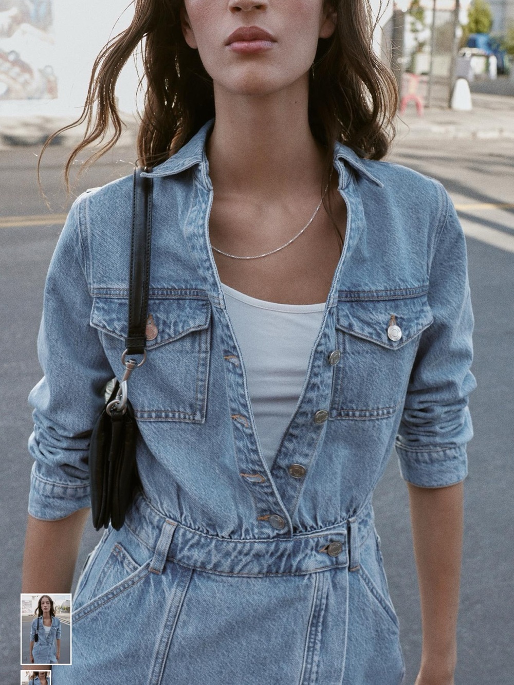 Zara - Short denim dress